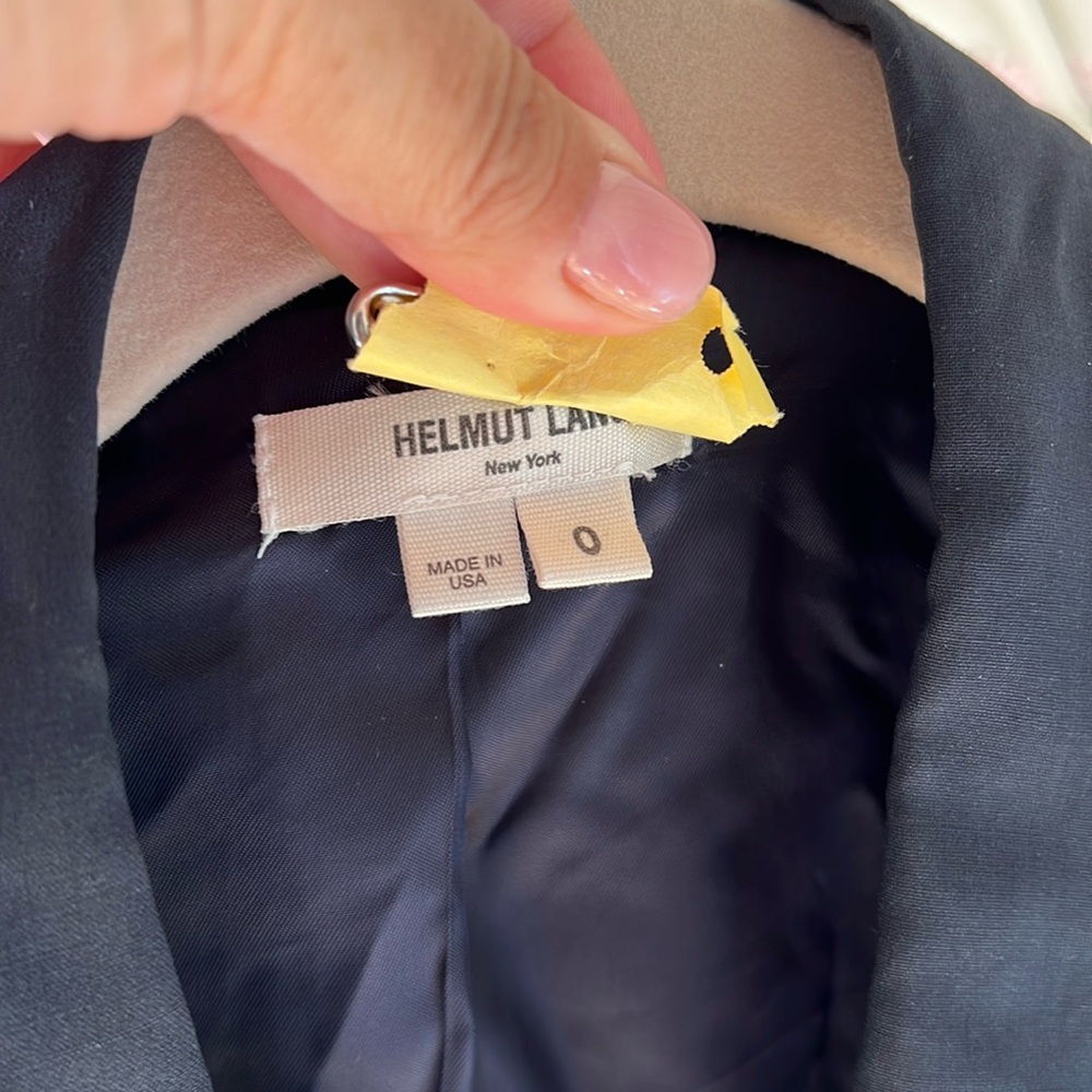 Helmut Lang Cropped Tuxedo Blazer Dark Grey